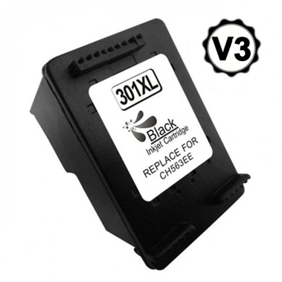 Compativel HP 301XLBK  15ml Preto